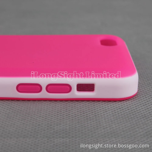 Double Color Translucence TPU Case For iPhone 5C